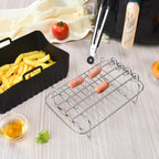 Air Fryer Accessories Set Airfryer Mold Liner Reusable Oven Grill Baking Rack