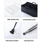 Air Fryer Accessories Set Airfryer Mold Liner Reusable Oven Grill Baking Rack