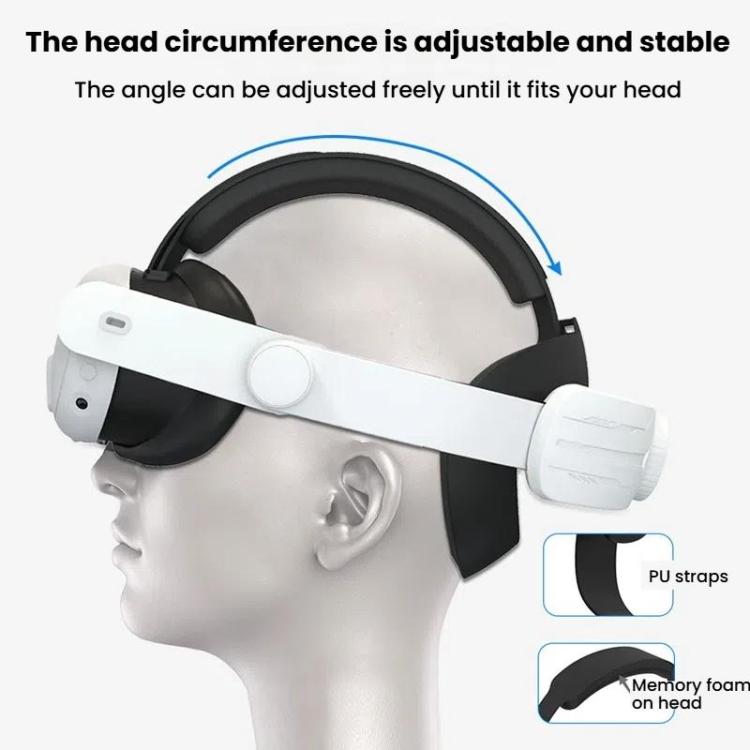 For Meta Quest 3 / 3S Adjustable Headband No Face Pressure VR Head Strap Accessories