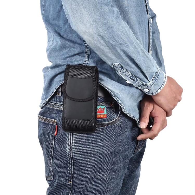 Mobile Phone Belt Clip Case Vertical Magnetic Closure Waist Pack with Card Slot For Men