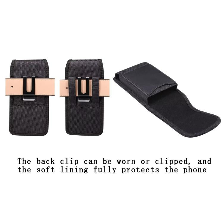 Mobile Phone Belt Clip Case Vertical Magnetic Closure Waist Pack with Card Slot For Men