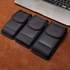 Mobile Phone Belt Clip Case Vertical Magnetic Closure Waist Pack with Card Slot For Men