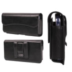 Horizontal Leather Belt Loop Cell Phone Holster Magnetic Snap Closure Waist Pack