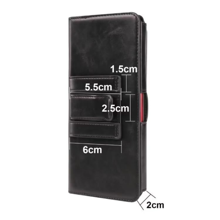 Horizontal Leather Belt Loop Cell Phone Holster Magnetic Snap Closure Waist Pack