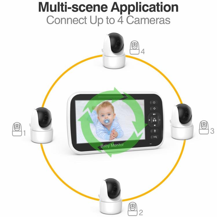 5 inch LCD Screen Auto Night Vision Baby Monitor