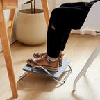 Adjustable Under Desk Foot Rest  for Office Ergonomics, Anti-Cross Leg Design Foot Stool