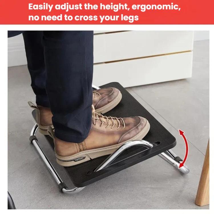 Adjustable Under Desk Foot Rest  for Office Ergonomics, Anti-Cross Leg Design Foot Stool