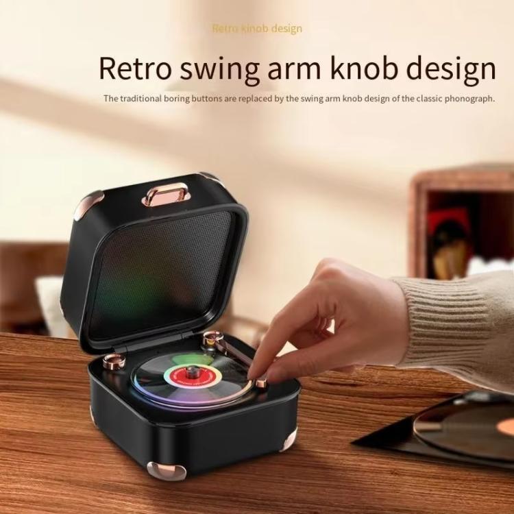 AVWOO A17 Mini Colorful Light Retro Gramophone Bluetooth Speaker