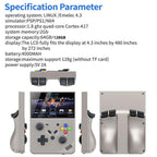 R43 Pro Handheld Game Console 4K HD 4.3-Inch Screen Home Portable Video Game Player