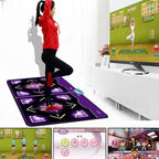 Wired Dance Mat With Motion Sensor - Dual Player Fitness Gaming Rug For TV & PC, Supports TF Card AV Interface, EU Plug