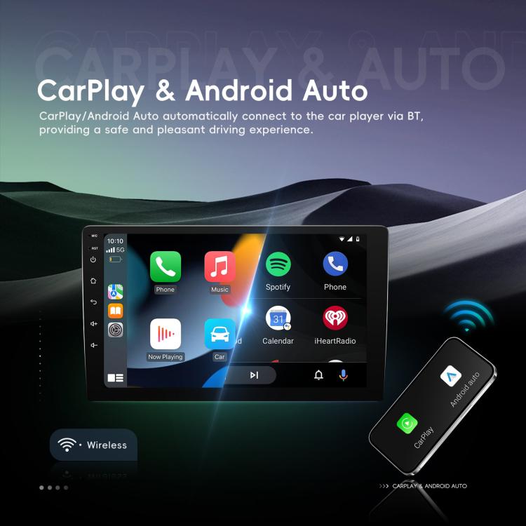 9 Inch Android 4+64G Dual-Butt Large Screen Car Carplay Built-In DAB Car Central Control Integrated Navigation System