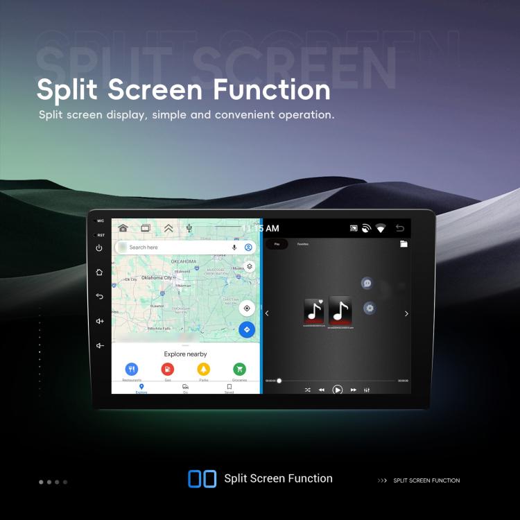 9 Inch Android 4+64G Dual-Butt Large Screen Car Carplay Built-In DAB Car Central Control Integrated Navigation System