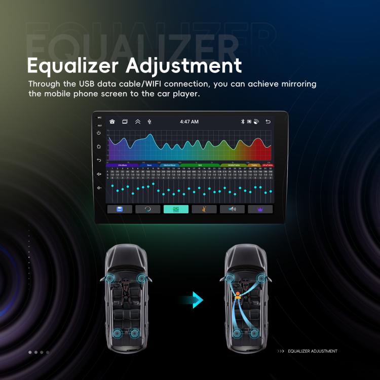 9 Inch Android 4+64G Dual-Butt Large Screen Car Carplay Built-In DAB Car Central Control Integrated Navigation System