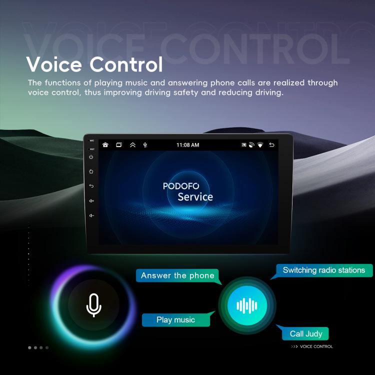 9 Inch Android 4+64G Dual-Butt Large Screen Car Carplay Built-In DAB Car Central Control Integrated Navigation System