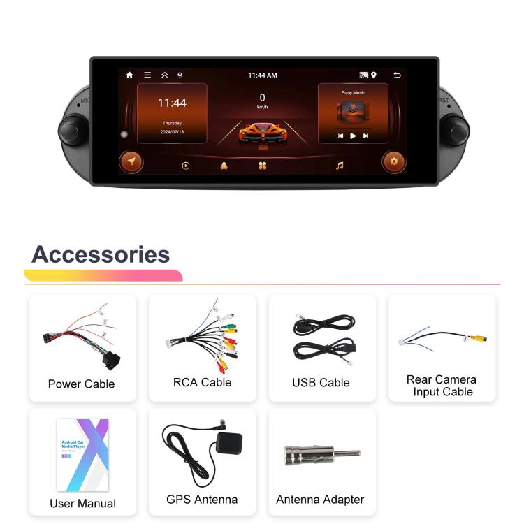 For Volkswagen Beetle 2002-2010 6.86 inch 2+64G Horizontal Screen Android Car Player