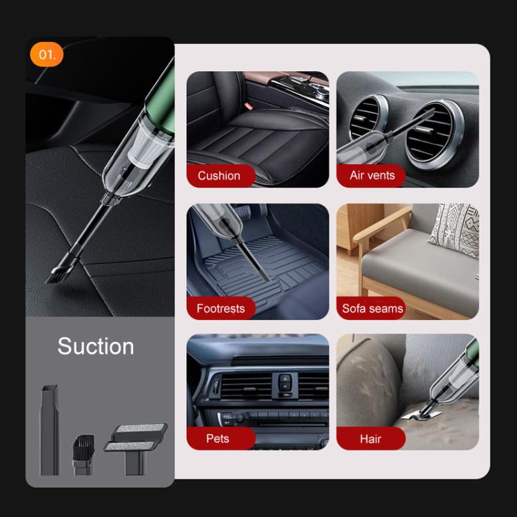 SUITU ST-6670 Handheld Small Brushless Suction Power Foldable Cordless Car Vacuum Cleaner