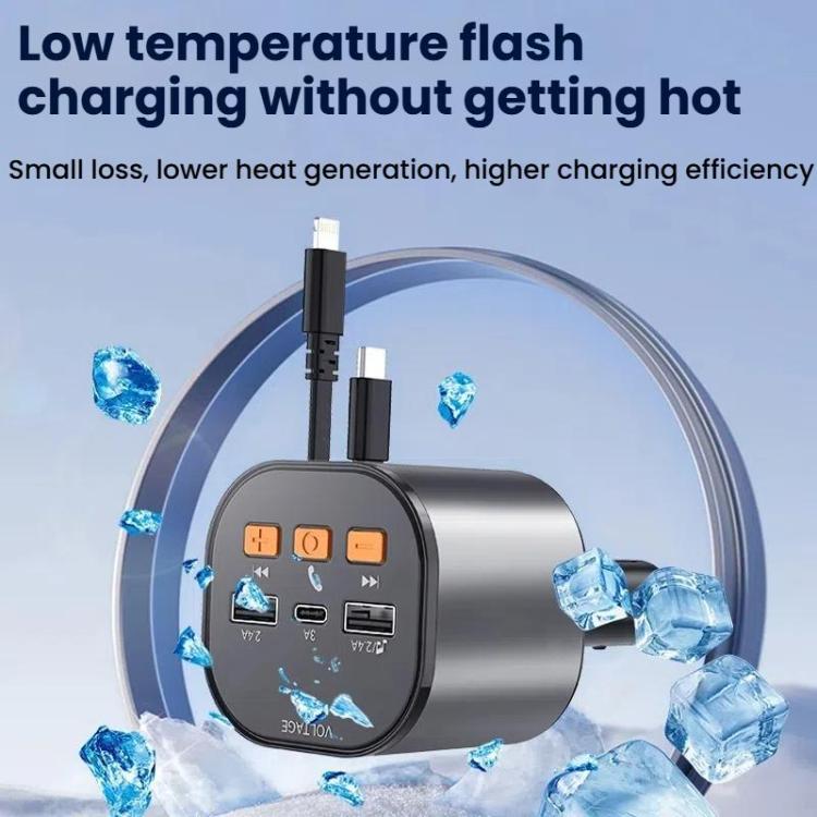 Multifunctional PD Bluetooth-Compatible USB Cigarette Lighter Car Fast Charging