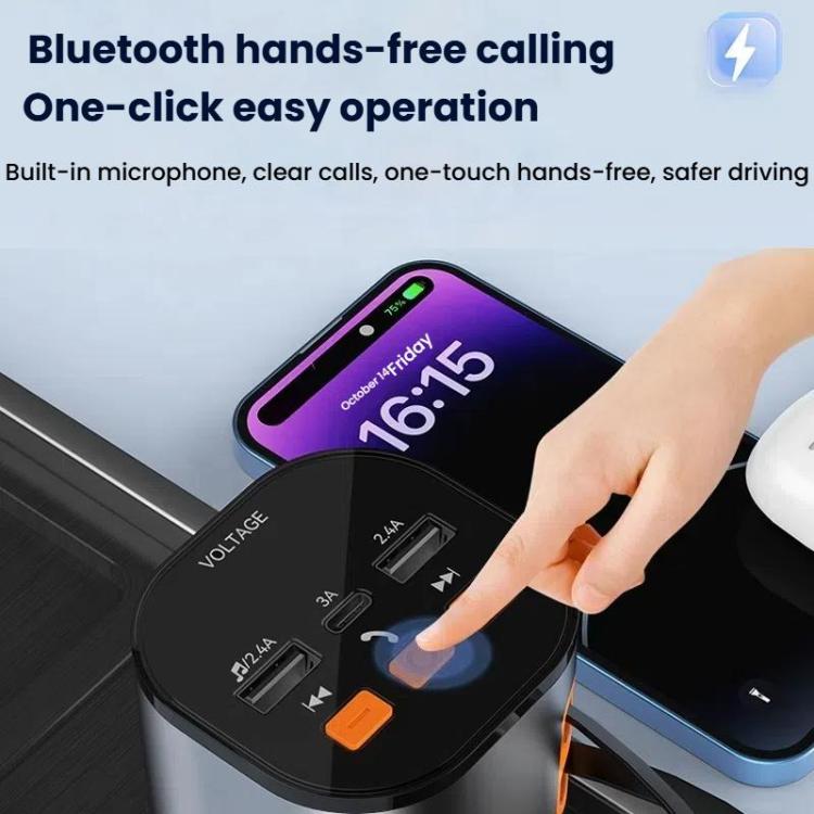 Multifunctional PD Bluetooth-Compatible USB Cigarette Lighter Car Fast Charging