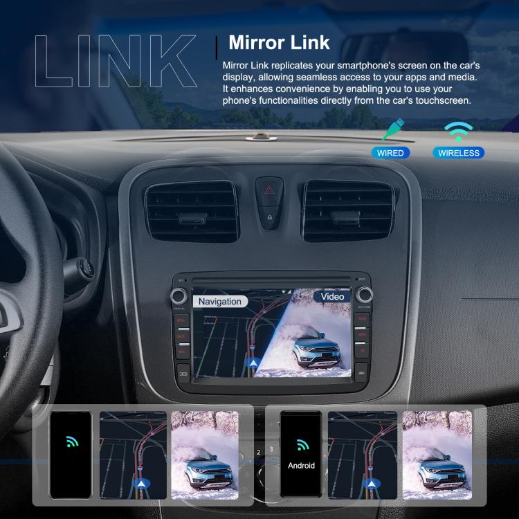 7 inch Horizontal Screen Android Navigation Car Bluetooth MP5 Player, For Renault / Captur / Symbol