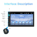 7 Inch Wired Carplay Dual Butt MP5 Player Bluetooth Big Screen Car Center Control