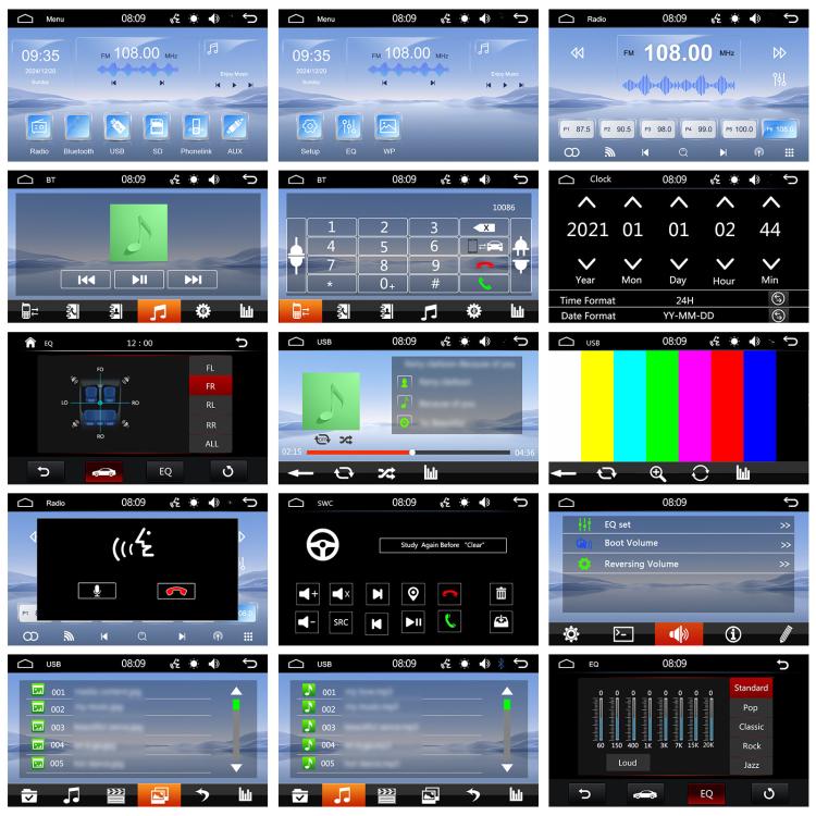 7 Inch Wired Carplay Dual Butt MP5 Player Bluetooth Big Screen Car Center Control