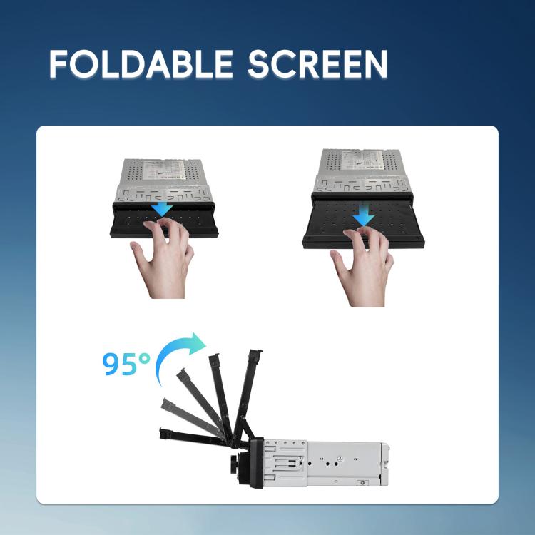 7 inch Universal Manual Retractable Screen Car MP5 Player Car Center Control All-in-One Wired Carplay