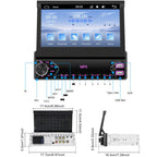 7 inch Universal Manual Retractable Screen Car MP5 Player Car Center Control All-in-One Wired Carplay