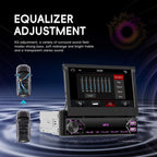 7 inch Universal Manual Retractable Screen Car MP5 Player Car Center Control All-in-One Wired Carplay