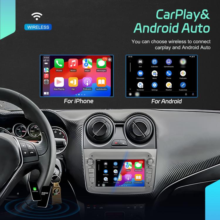 For Alfa Romeo MITO 2008-2016 7 inch Horizontal Screen Android 15 Carplay Car Center Control Integrated Machine