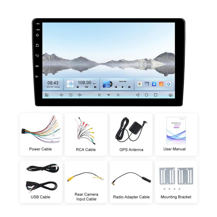 7 Inch 4+64G WiFi Version Dual Butt Universal Bluetooth Wireless Carplay Car Navigation Center Control