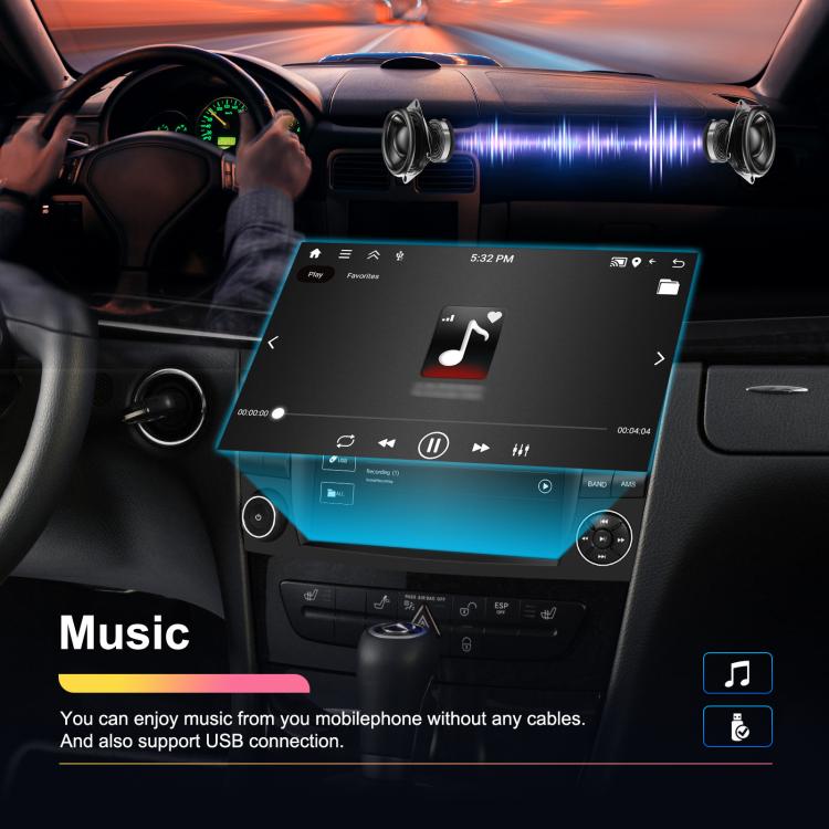 7 inch Horizontal Screen 2+64G Bluetooth Car Player Carplay Car Center Control Integrated Machine For Mercedes-Benz W211 / E200 / E220 / CLS350 / CLS500