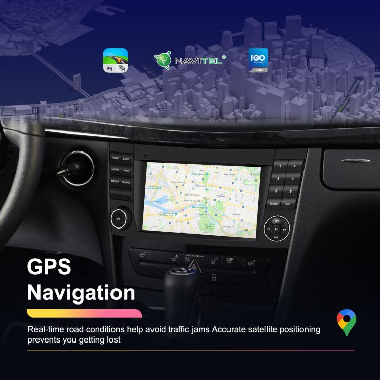 7 inch Horizontal Screen 2+64G Bluetooth Car Player Carplay Car Center Control Integrated Machine For Mercedes-Benz W211 / E200 / E220 / CLS350 / CLS500