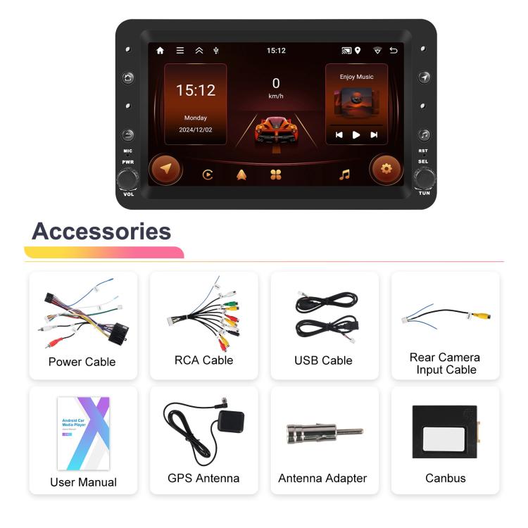 For Alfa Romeo 159 7 inch Horizontal Screen Carplay Car Navigation Center Control Integrated Machine