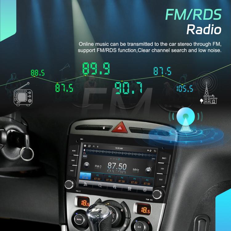 For Peugeot 408 7 inch Horizontal Screen Carplay Car Player Car Navigation Center Control