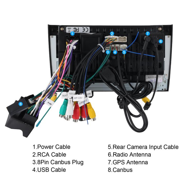 For Peugeot 408 7 inch Horizontal Screen Carplay Car Player Car Navigation Center Control
