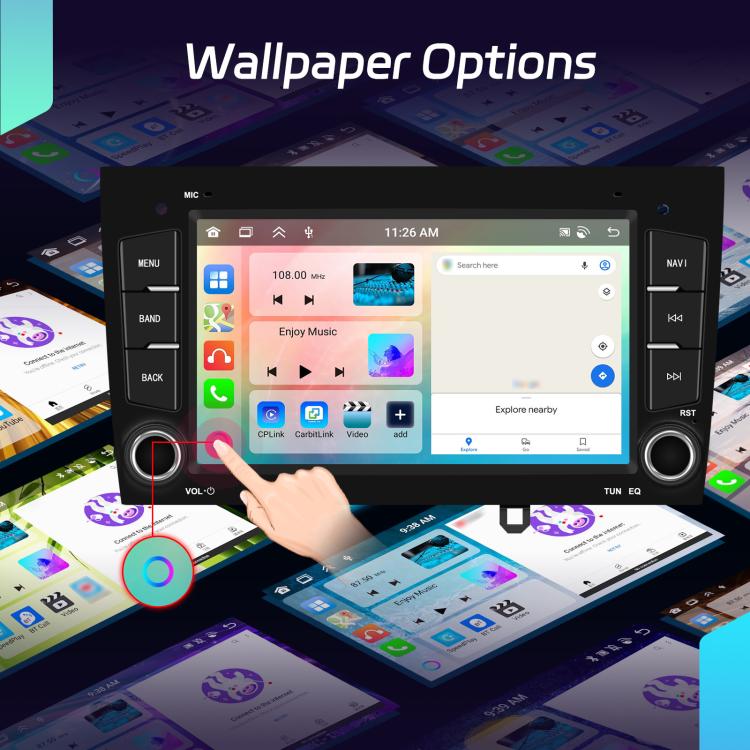 For Peugeot 408 7 inch Horizontal Screen Carplay Car Player Car Navigation Center Control