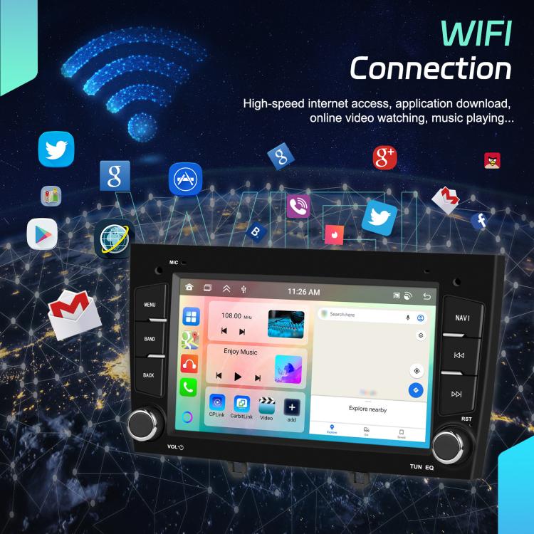 For Peugeot 408 7 inch Horizontal Screen Carplay Car Player Car Navigation Center Control