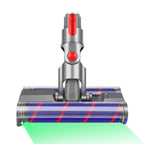 For Dyson V7/V8/V10/V11/V15 Dual Roller Soft Velvet Floor Brush With LED Dust Detection