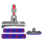 For Dyson V7/V8/V10/V11/V15 Dual Roller Soft Velvet Floor Brush With LED Dust Detection