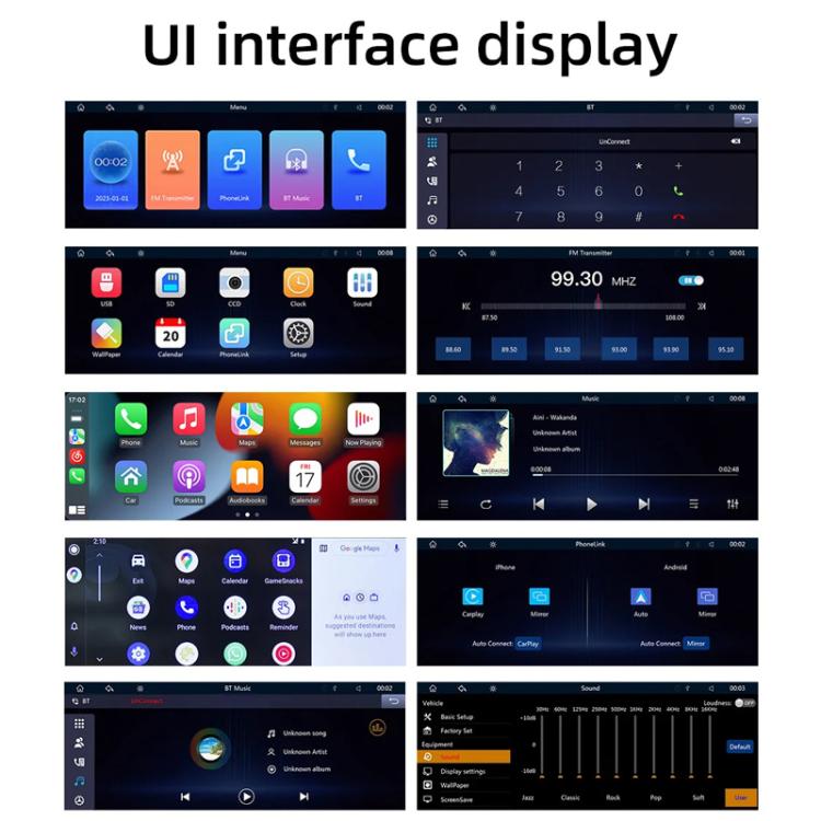 6.86 Inch Foldable Portable Bluetooth Car MP5 Player With MirrorLink/CarPlay/Android Auto Support