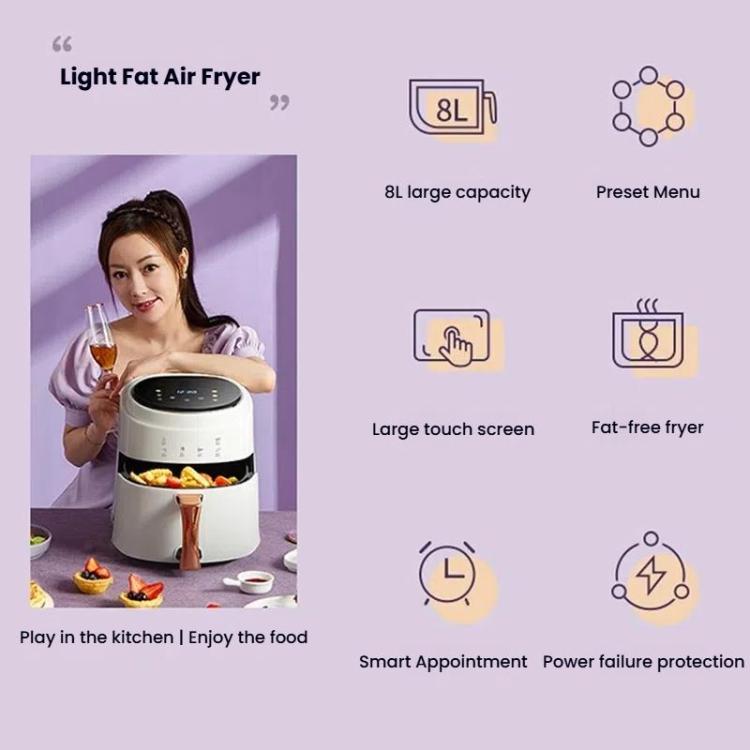 8L Air Fryer Household Multi-Function Large Capacity Oil-Free Electric Fryer
