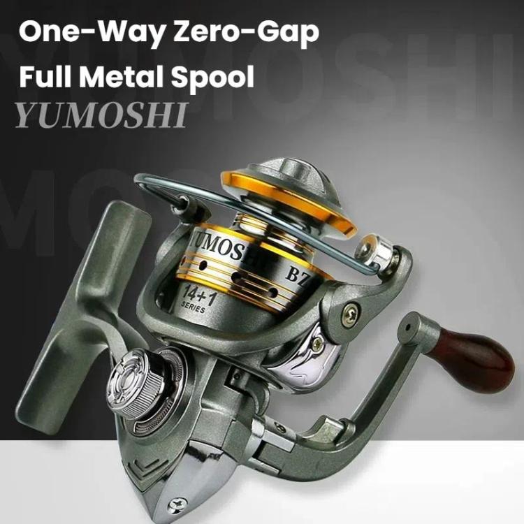 Zero-Gap Mini Spinning Reel for Rock/Ice/Raft/Lure Fishing, 5.2:1 Gear Ratio