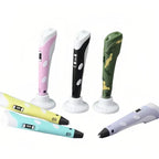 Hand-held 3D Printing Pen Kit with 20 Colors PLA Filament, Drawing Pad, Base, Scissors, Finger Guards, Art Book & Accessories