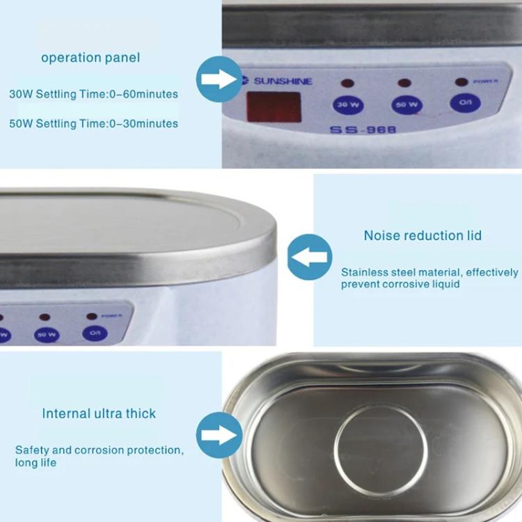 SUNSHINE 968 Mini Jewellery Glasses Cleaner Ultrasonic Cleaner
