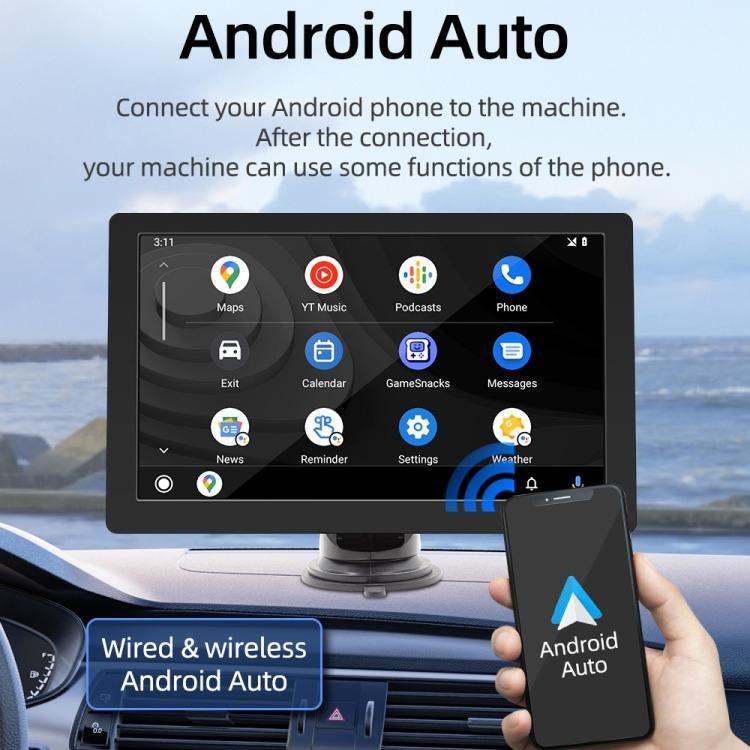 Car Universal Screen Stereo HD MP5 Player Reversing Monitor With Rear View Camera