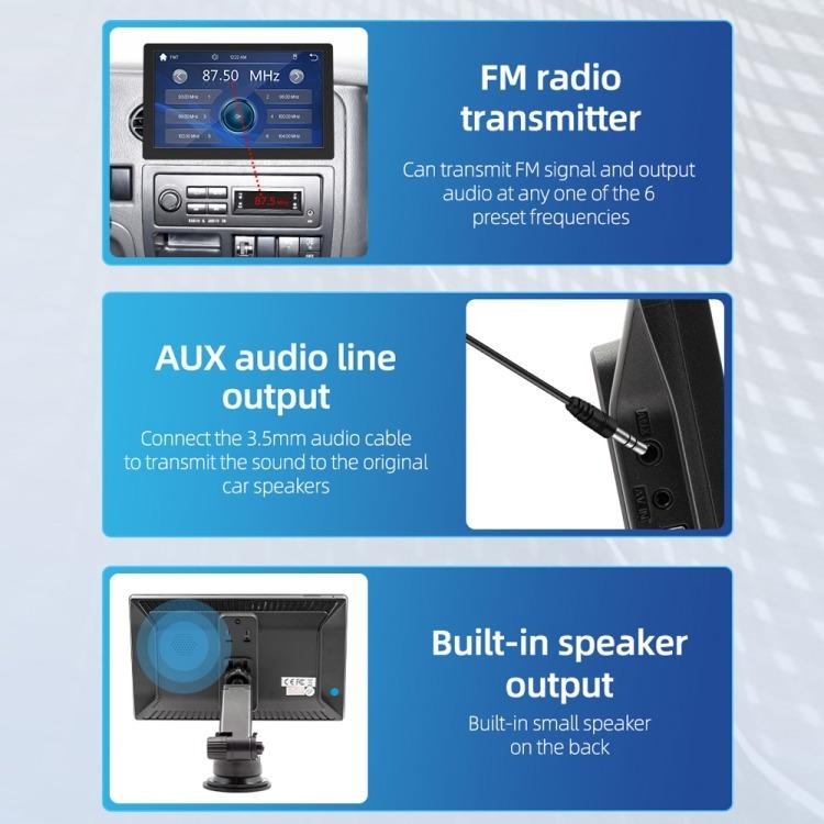 Car Universal Screen Stereo HD MP5 Player Reversing Monitor With Rear View Camera