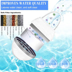 Universal Bathtub Faucet Water Filter No Drill Hang-On Bath Shower Purifier,