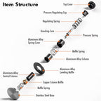 Adjustable Impact Coffee Tamper with Threaded Base Spring-Loaded Espresso Tamper Tool