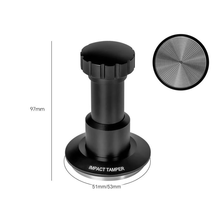 Adjustable Impact Coffee Tamper with Threaded Base Spring-Loaded Espresso Tamper Tool