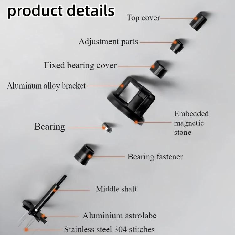 Rotating Magnetic WDT Tool for Espresso Adjustable Height Coffee Needle Distributor Coffee Grounds Fluffing Tool